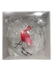 Glass Ornament - Flamingo