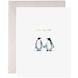 Mate For Life Penguin Greeting Card