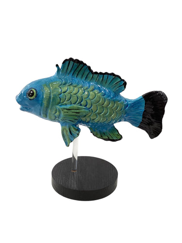 Blue Fish w/ Black Tail - Large Stand