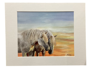 Sunset Horses - Giclée Print 8" x 10"