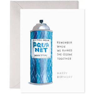 Aquanet Hairspray Birthday Greeting Card