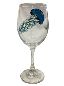 Stemmed Wine Glass - Jellyfish