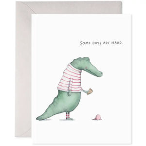 Alligator Hard Day Greeting Card