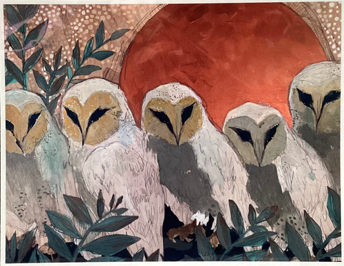 Copper Moon Barn Owls - Print - 11