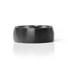 Black Matte Stainless Steel Ring 6mm - Size 11