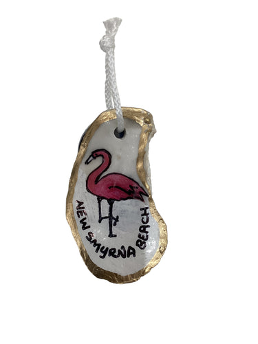 NSB Flamingo Oyster Ornament