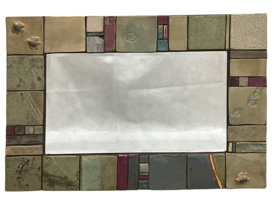 Beveled Mirror - Hand Made Tiles