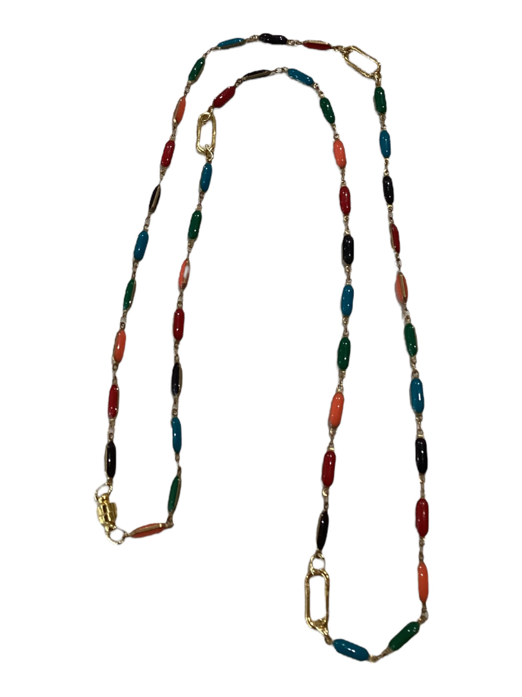 Enamel Long Necklace - Multi