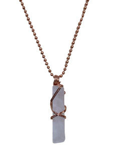 Rose Quartz Large Stick Pendant