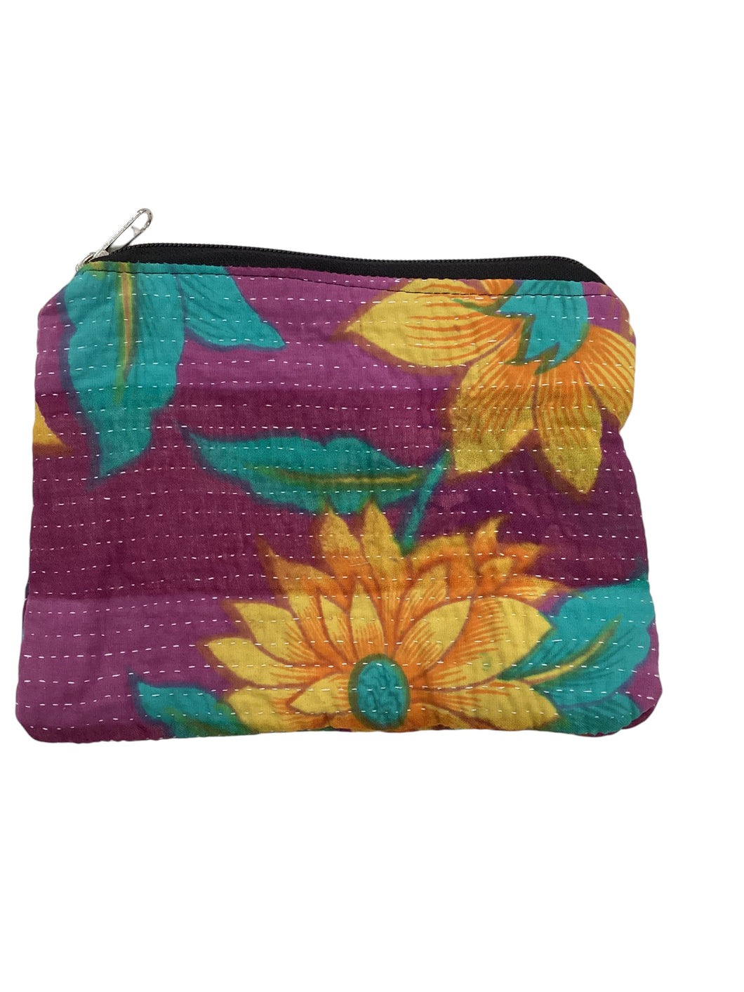 Kantha Zipper Pouch Bag - Large