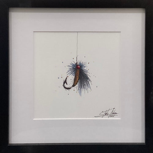 Fly Fishin' - Blue - Framed