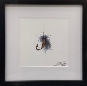 Fly Fishin' - Blue - Framed