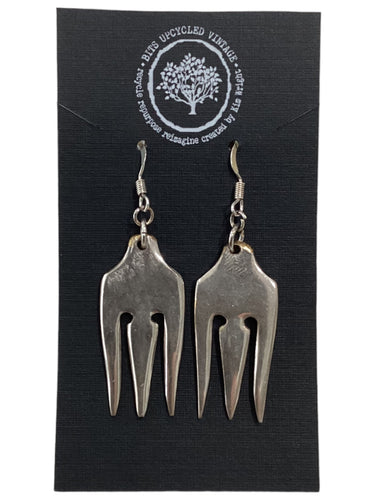 Silver Plate Fork Earrings