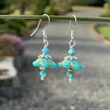Glass Flower Earrings