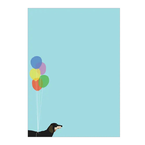 Dachshund with Balloons Notepad