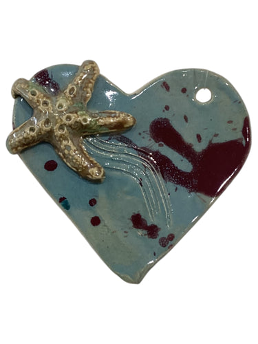 Heart with Starfish Ornament