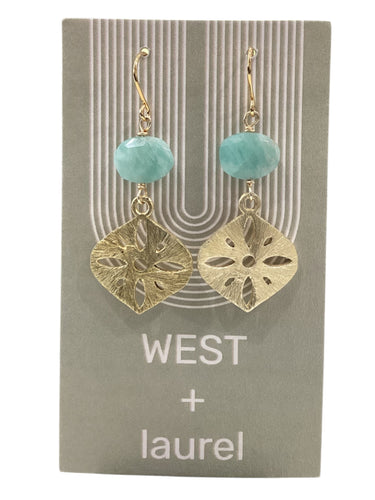 Fancy Gemstone Earrings - June - Teal