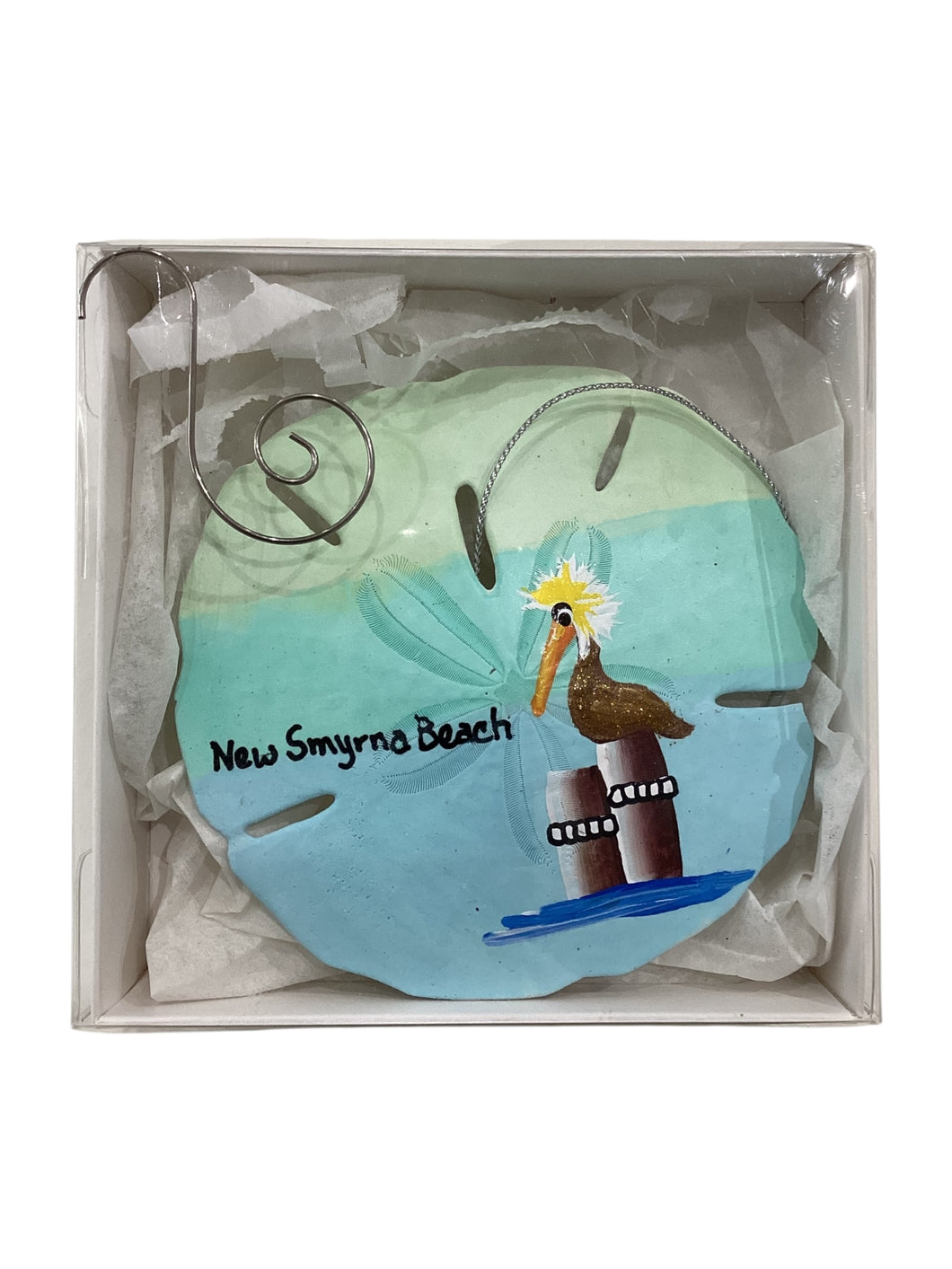 Sand Dollar Ornament - Pelican