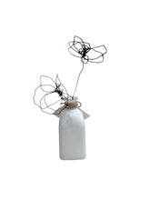 Wire Flower in White Vase