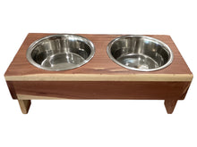 Dog Dish Stand - Large Red Cedar