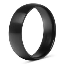 Black Matte Stainless Steel Ring 6mm - Size 12