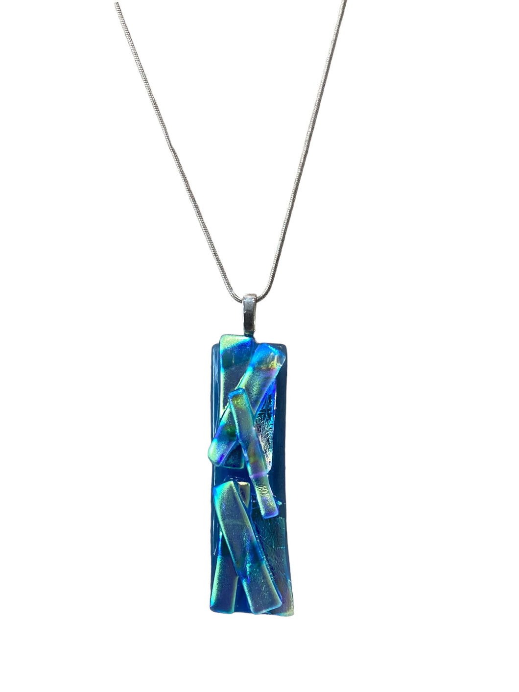 Large Dichro Necklace - Blue