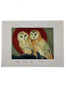 Copper Moon Barn Owls - Print - 11" x 14"