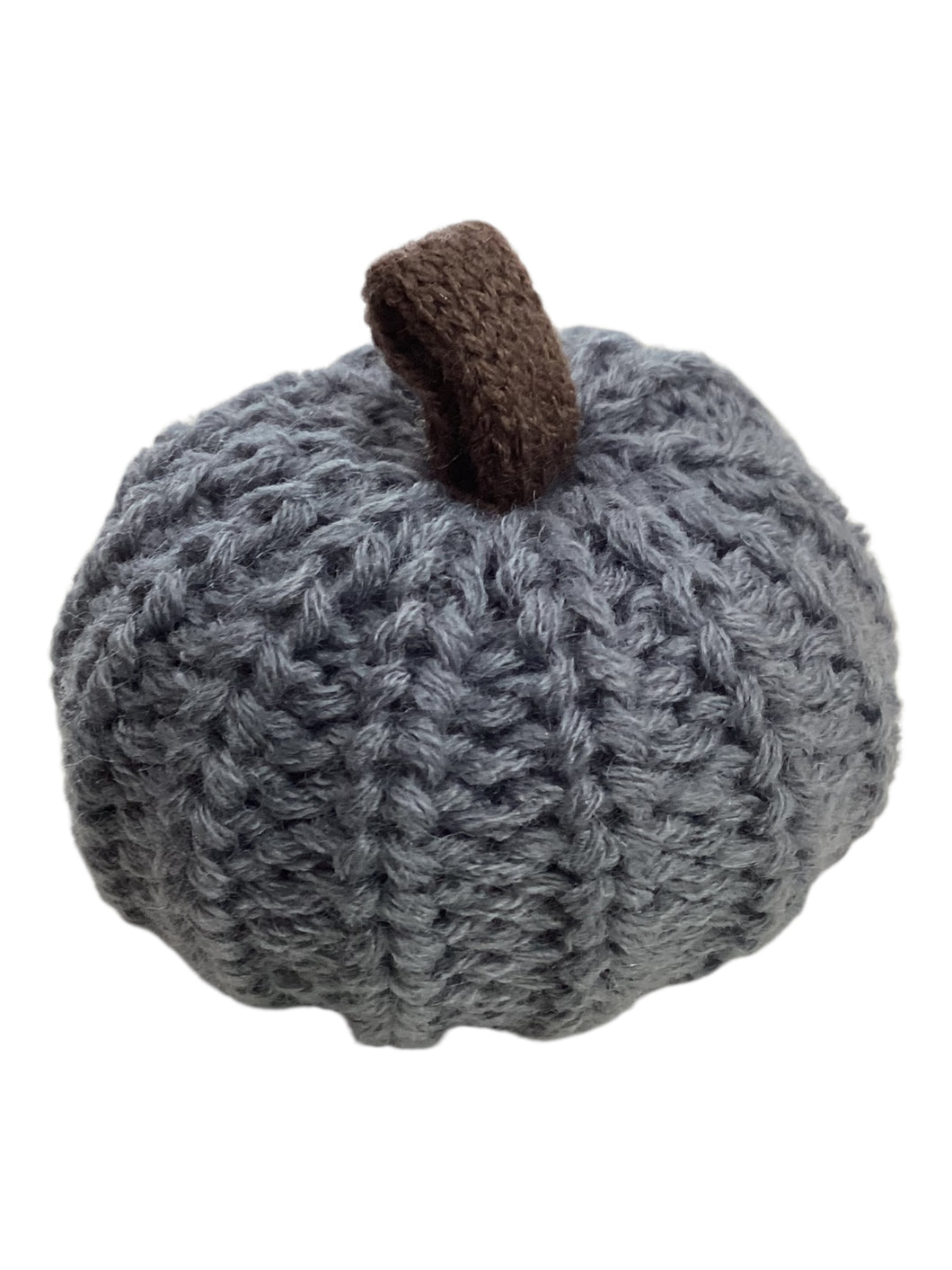 Mini Knit Pumpkin - Gray