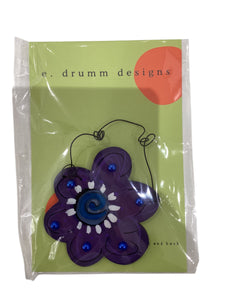 Daisy Ornament - Purple