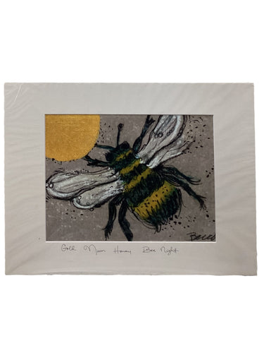 Gold Moon Honey Bee Night - Print - 16