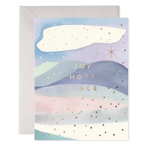 Joy Hope Peace - Holiday Christmas Greeting Card