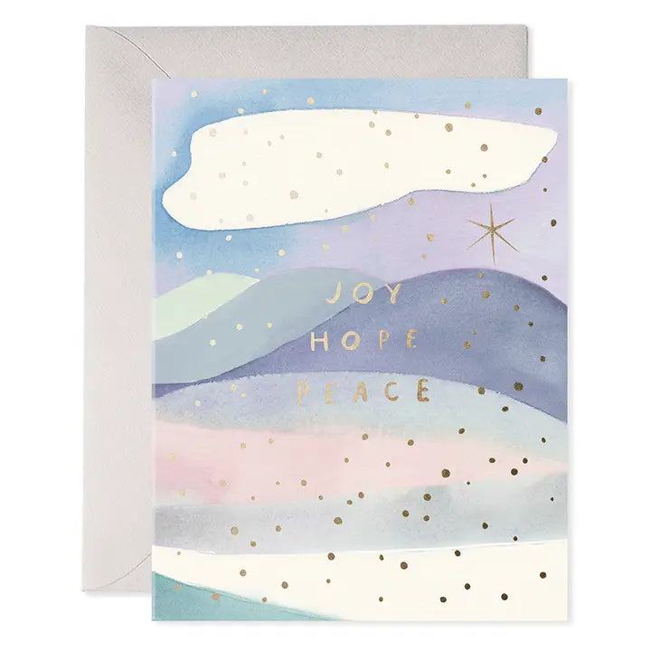 Joy Hope Peace - Holiday Christmas Greeting Card