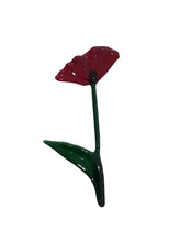 Single Stem Flower Suncatcher - Garnet