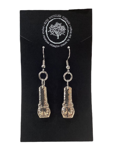 Silver Plate Stem Earrings