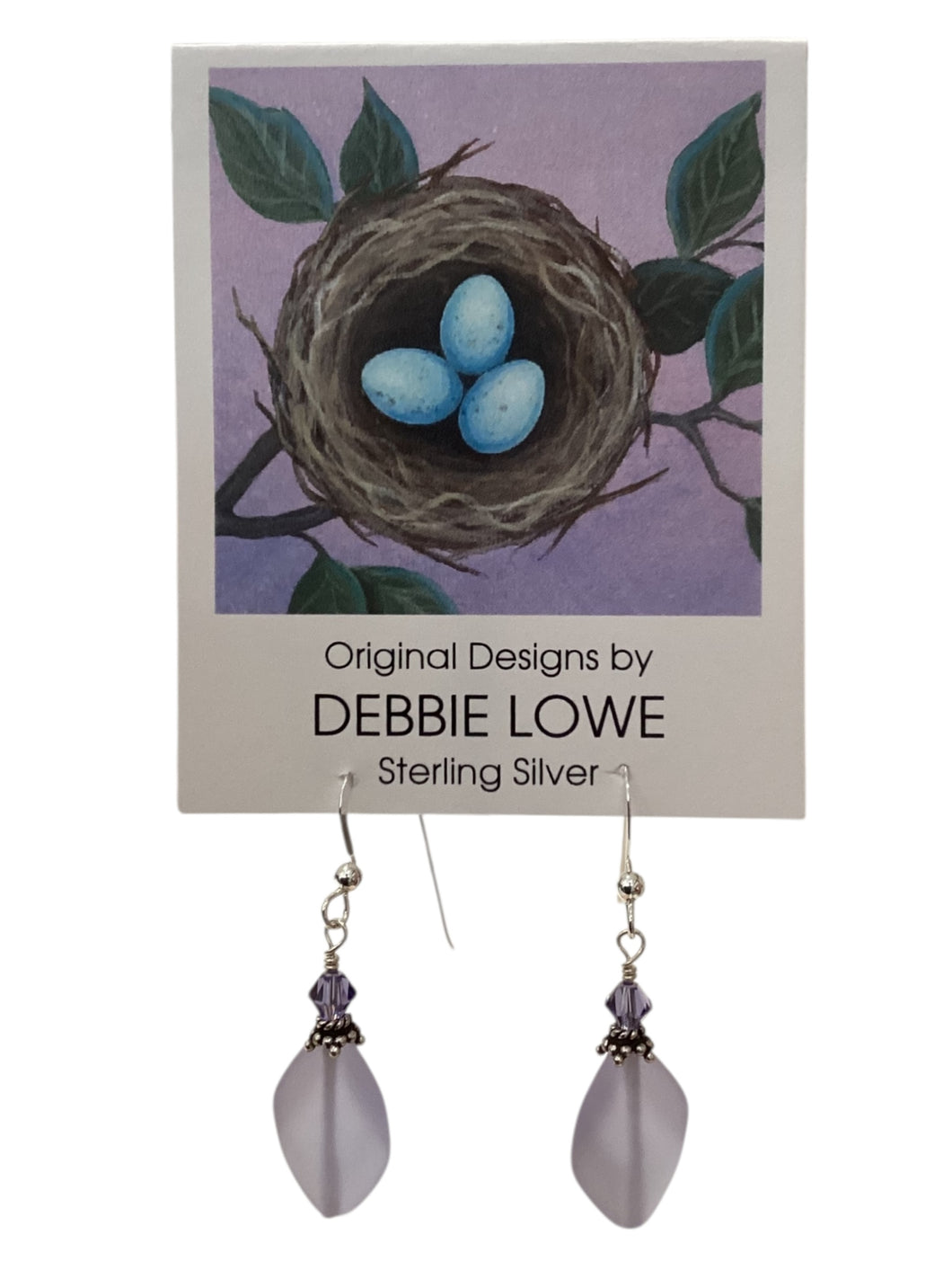 Lavender Sliding Diamond Earrings
