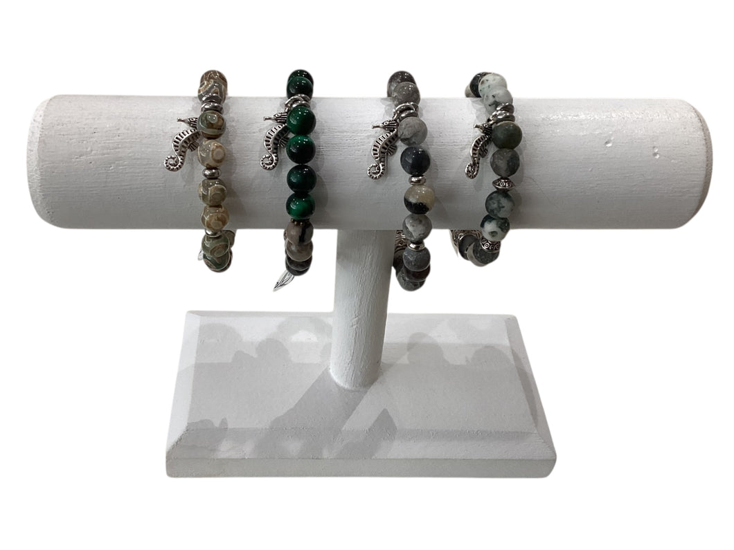 Beaded Bracelet - Seahorse Charm (Small)