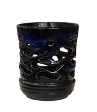 Votive Holder - Black/Blue