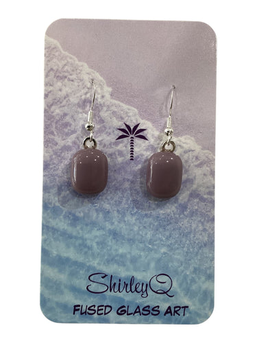 Small Dangle Earrings - Purple