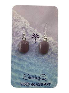 Small Dangle Earrings - Purple