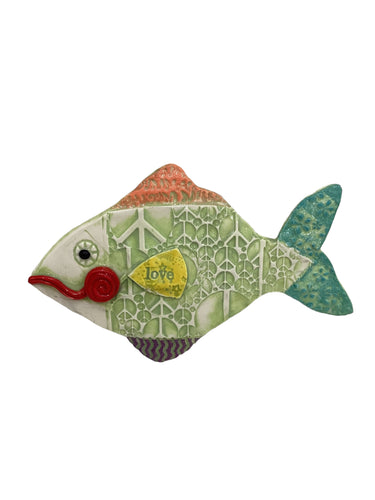 Ceramic Fish - Green Love