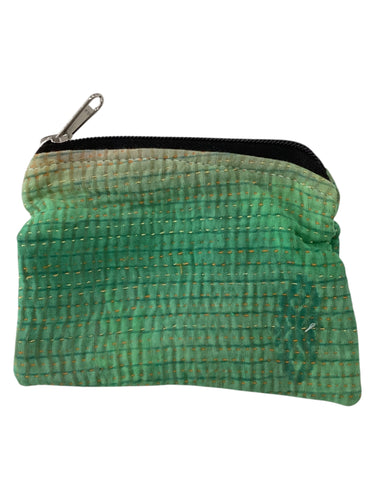 Kantha Zipper Pouch Bag - Small