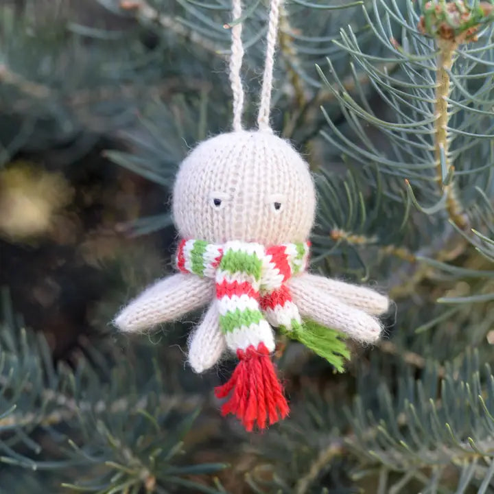 Octopus Ornament - Cream