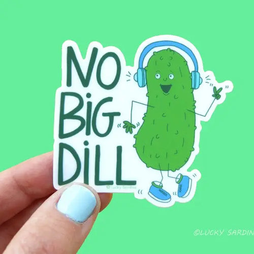 Pickle No Big Dill Vinyl Sticker