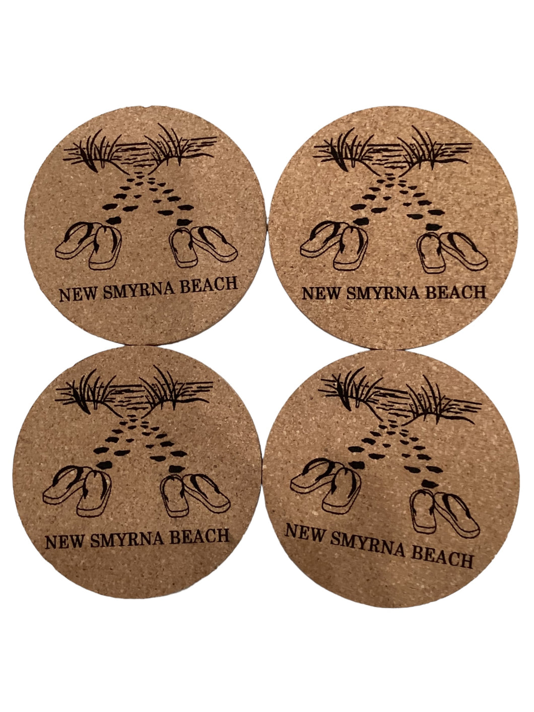 Cork Coaster Set -  Flipflops NSB