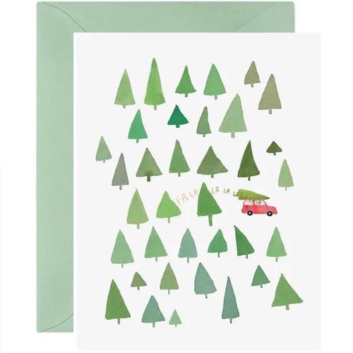 Fa La La La La Trees - Christmas Card