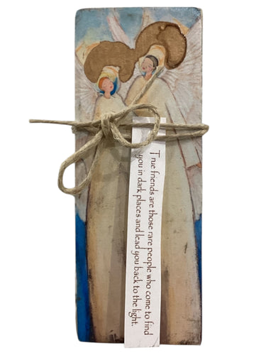 Small Wood Block Angel