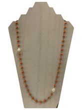 Orange Enamel Long Necklace