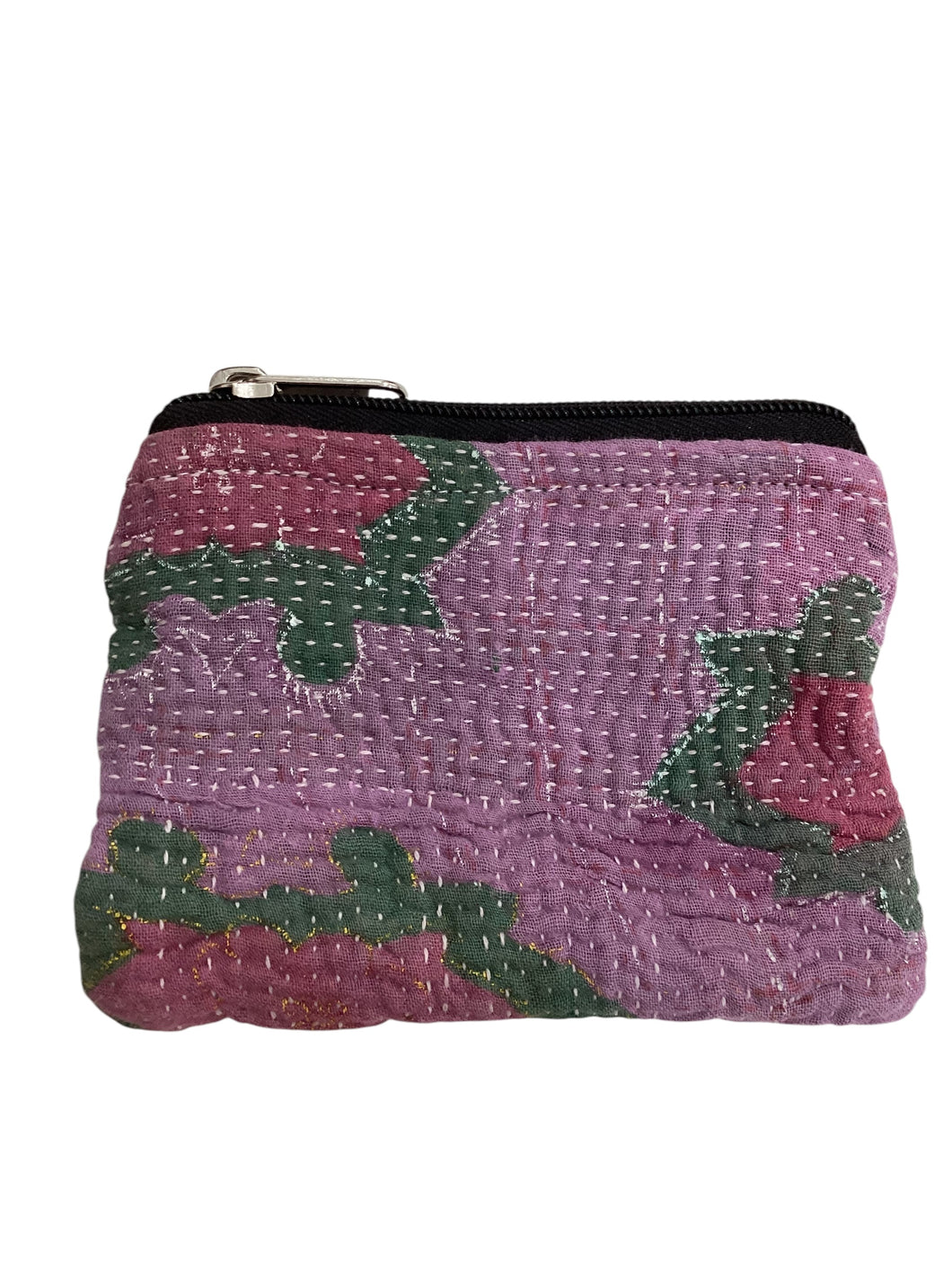 Kantha Zipper Pouch Bag - Small