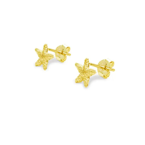 Star Fish Studs - Gold Plated Sterling Silver