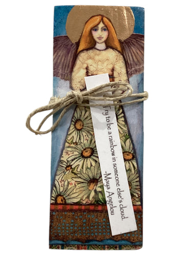 Small Wood Block Angel